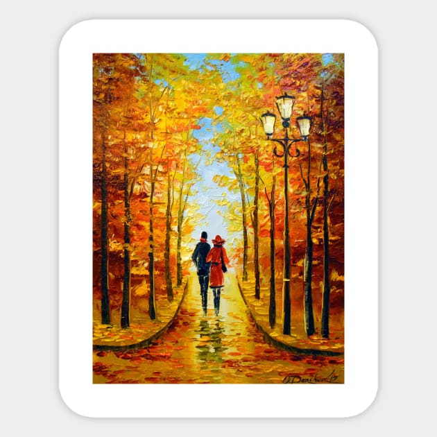 Autumn walk in the Park Sticker by OLHADARCHUKART